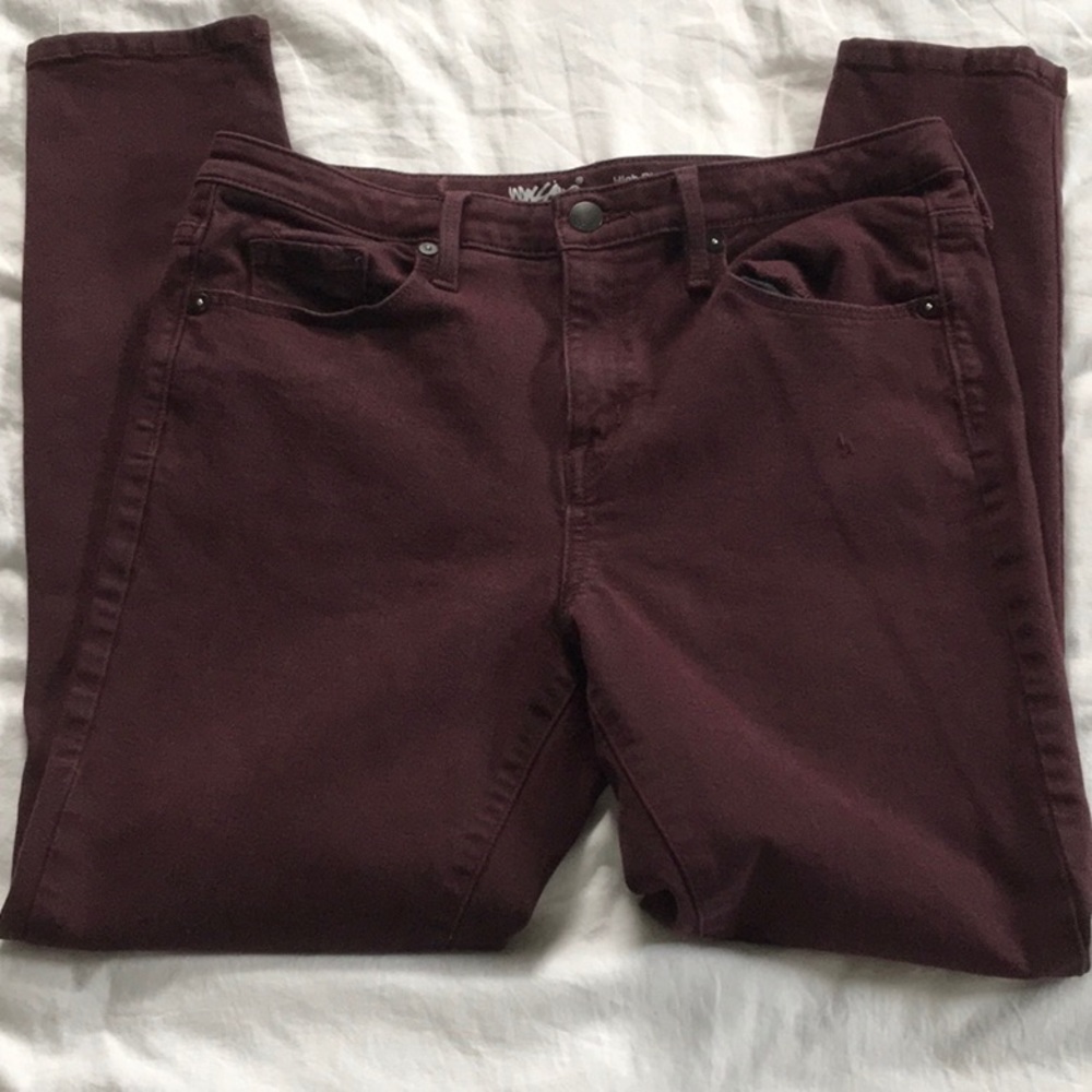 Full length maroon pants